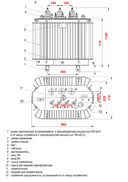 Трансформатор ТМГСУ11 100/10/0,4 У/Ун У1